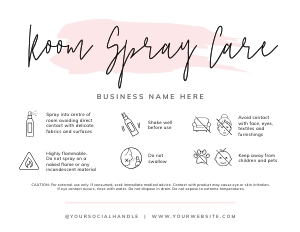 Room Spray Care Card Watercolor A477: Room Spray Care Card Watercolor A477