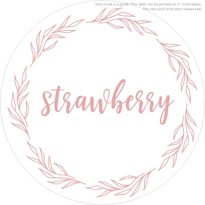 Flavor Circle Labels with Wreath 2" A481: Flavor Circle Labels with Wreath A481