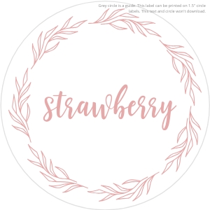 Flavor Circle Labels with Wreath 1.5" A481: Flavor Circle Labels with Wreath A481
