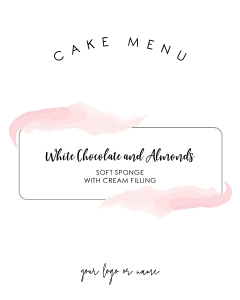 Tiered Cake Flavor Diagram Pink Watercolor 8x10" A485: Tiered Cake Flavor Diagram Pink Watercolor A485