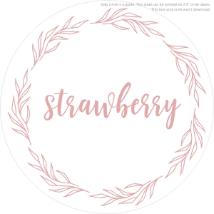 Flavor Circle Labels with Wreath 2.5" A481: Flavor Circle Labels with Wreath A481