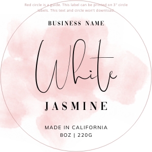 Labels 3" Circle Pink Ink Splash A462: Circle and Rectangle Labels Pink Ink Splash A462