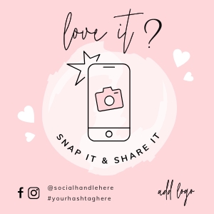 Social Media Love it Share It Template Watercolor 2.5" x 2.5" A497: Social Media Love it Share It Template Watercolor 2.5" x 2.5" A497