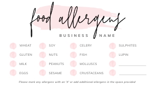 Allergens Template 3.5" x 2" Watercolor A495: Allergens Template 3.5" x 2" Watercolor A495