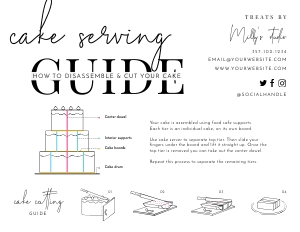 Minimalist Black and White Cake Serving Guide A503: Minimalist Black and White Cake Serving Guide A503