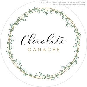Flavor Circle Labels Greenery Borders 1.5" A556: Flavor Circle Labels Greenery Borders A556