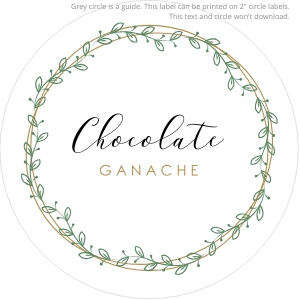 Flavor Circle Labels Greenery Borders 2" A556: Flavor Circle Labels Greenery Borders A556