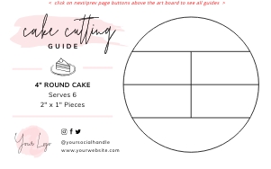 Cake Cutting Guides 4x2.5" Cards Watercolor A560 design preview