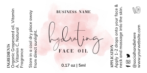 Wrap Around Labels Pink Ink Splash 5ml 10ml 15ml 2" x 1" A568: Wrap Around Labels Pink Ink Splash 5ml 10ml 15ml A568