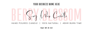 Pastel Pink Tin Labels 3"x1" Rectangle A569: Pastel Pink Tin Labels A569