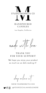 Minimalist Black & White Box Seal Labels 2.5x5" A576: Minimalist Black & White Box Seal Labels A576