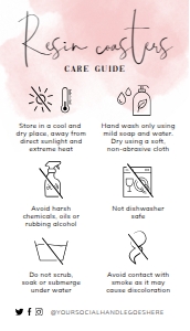 MINI Resin Care Card Pink Ink Splash A573: MINI Resin Care Card Pink Ink Splash A573