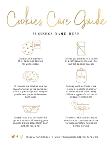 Cookies Care Card Faux Gold Overlay A590: Cookies Care Card Faux Gold Overlay A590