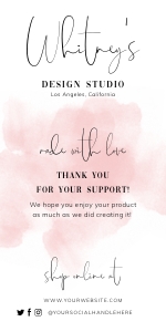 Box Seal Labels Pink Ink Splash 3x6" A609: Box Seal Labels Pink Ink Splash A609