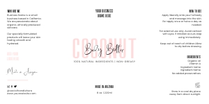 Pastel Pink Wrap Around Labels 6x3" (8oz) A614: Pastel Pink Wrap Around Labels 8 oz and 16 oz A614