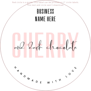 Pastel Pink Flavor or Scent Name Labels 2" A657: Pastel Pink Flavor or Scent Name Labels A657