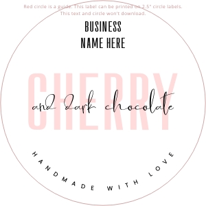 Pastel Pink Flavor or Scent Name Labels 2.5" A657: Pastel Pink Flavor or Scent Name Labels A657