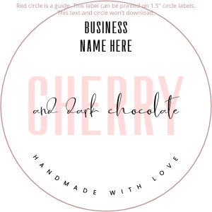 Pastel Pink Flavor or Scent Name Labels 1.5" A657: Pastel Pink Flavor or Scent Name Labels A657