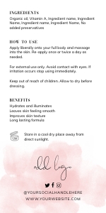 Cosmo Bottle Labels Pink Ink Splash 2x4 BACK A660: Cosmo Bottle Labels Pink Ink Splash A660