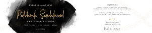Soap Belly Band Label Black Ink and Gold Label 2x 9" A694: Soap Belly Band Label Black Ink and Gold Label 2x 9" A694