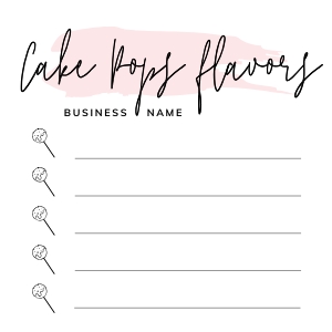 Flavor Names Label Watercolor 3x3" CAKE POPS A716: Flavor Names Label Watercolor 3x3" A716