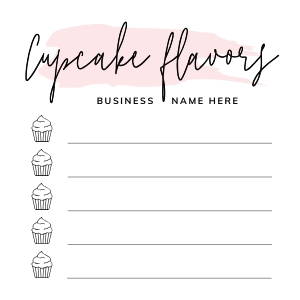 Flavor Names Label Watercolor 3x3" CUPCAKES A716: Flavor Names Label Watercolor 3x3" A716