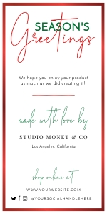 Festive Red & Green Seal Labels 2.5x5" A719: Festive Red & Green Seal Labels 2.5x5" A719