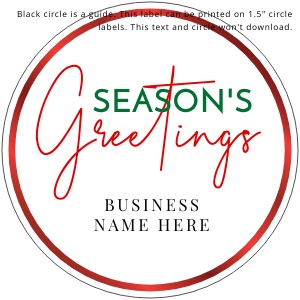 Festive Greetings Red & Green Labels 1.5" A718 design preview