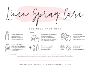 Linen Spray Care Card Watercolor A864: Linen Spray Care Card Watercolor A864