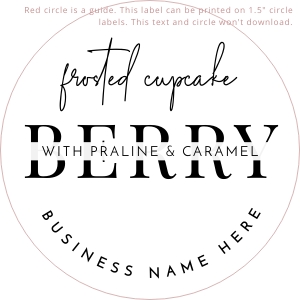 Flavor Name Label Minimalist Black & White 1.5" Round A850: Flavor Name Labels Minimalist Black & White A850