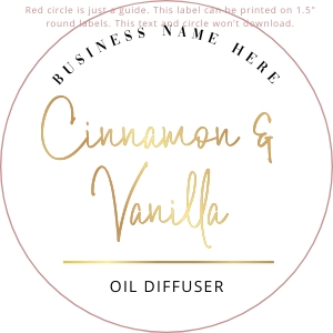 Flavor or Scent Name Labels Faux Gold Overlay 1.5" Round A915: Flavor or Scent Name Labels Faux Gold Overlay Round A915