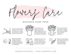 Flowers Care Card Watercolor A960 design preview