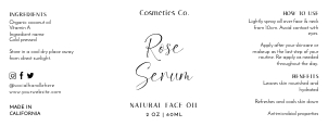Minimalist With Elegant Font Wrap Around Bottle Label 3.75x1.438" B057: Minimalist With Elegant Font Wrap Around Bottle Labels B057