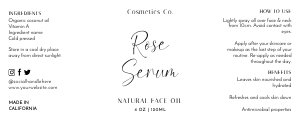 Minimalist With Elegant Font Wrap Around Bottle Label 5x2" B057: Minimalist With Elegant Font Wrap Around Bottle Labels B057
