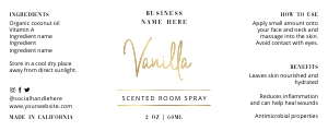 Wrapper Labels Faux Gold Overlay 5x2" B095: Wrapper Labels Faux Gold Overlay B095
