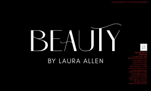 Minimal Au Nouveau Font Beauty Logo WHITE TEXT B212: Minimal Au Nouveau Font Beauty Logo B212