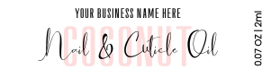 MINI Dropper Bottle Label Pastel Pink 1.75x0.5" B373: MINI Dropper Bottle Label Pastel Pink B373