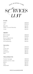 Nostalgic Elegance Price List 4x9" B382: Nostalgic Elegance Price List 4x9" B382