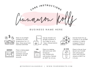 Cinnamon Rolls Care Card Watercolor B395: Cinnamon Rolls Care Card Watercolor B395
