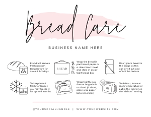 Bread Care Card Watercolor B454: Bread Care Card Watercolor B454