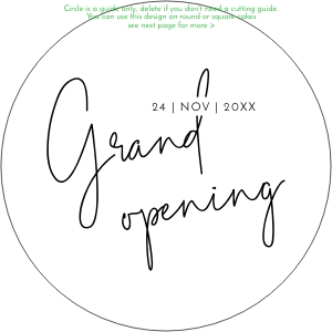 Grand Opening Burn Away Cake Top Layer B496a: Grand Opening Burn Away Cake B496a