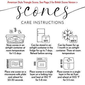 Scones Care Card Minimalist Elegant Font 2.5x2.5" B530: Scones Care Card Minimalist Elegant Font 2.5x2.5" B530