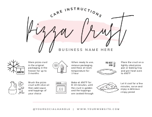 Pizza Crust Care Card Watercolor B551: Pizza Crust Care Card Watercolor B551