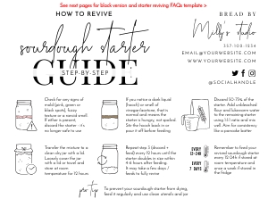 Minimalist Black & White How To Revive Sourdough Starter Guide B651: Minimalist Black & White How To Revive Sourdough Starter Guide B651