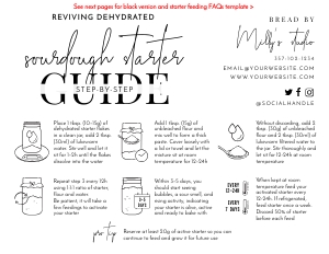 Minimalist B&W Dehydrated Sourdough Starter Guide B654: Minimalist B&W Dehydrated Sourdough Starter Guide B654