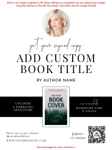 Book Signing Sign 18x24" Minimalist Black & White B671: Book Signing Sign Minimalist Black & White B671