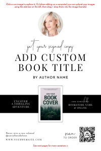 Book Signing Sign 24x36" Minimalist Black & White B671: Book Signing Sign Minimalist Black & White B671