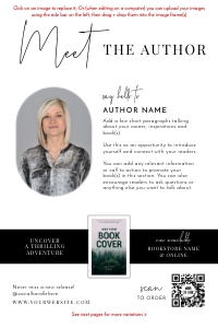 Meet The Author 24x36" Sign Minimalist Black & White B672: Meet The Author Sign Minimalist Black & White B672