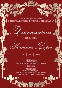 Quinceanera- Red/ Silver Rose design preview