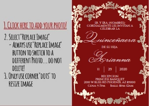 Quince- Red/ Silver Rose design preview
